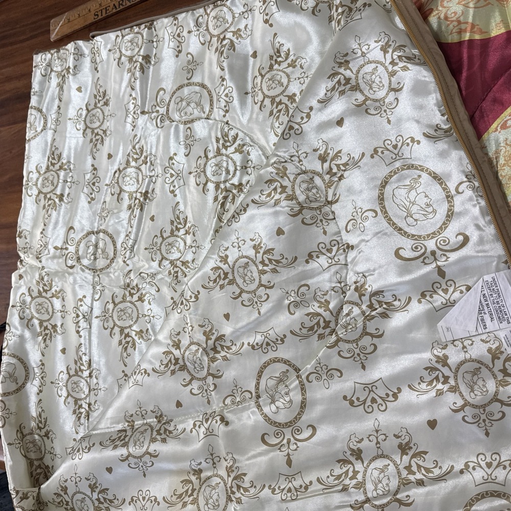 Disney Princess Belle Sleeping Bag Beauty and the Beast Pink Gold Slumber Bag - Picture 7 of 8